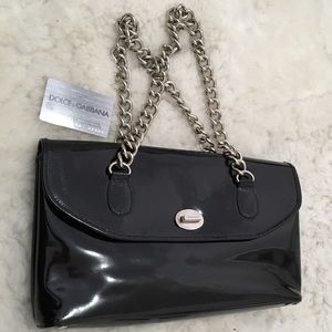 Dolce & Gabbana shoulder patent leather hand bag